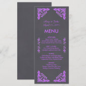 Tableau noir rustique art déco mariage menu déco1 (Devant / Derrière)