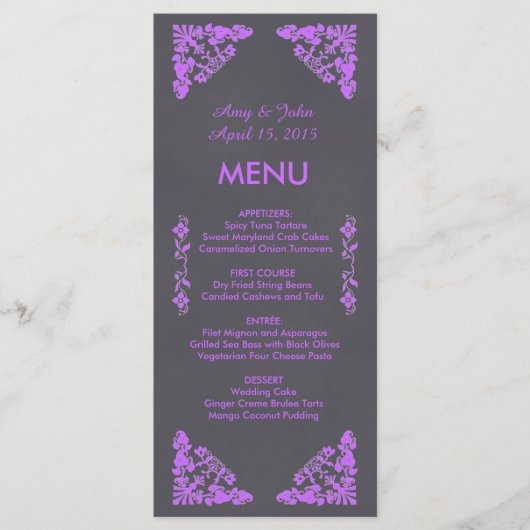 Tableau noir rustique art déco mariage menu déco1 (Devant)
