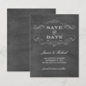 Tableau noir Save the Date (Devant / Derrière)