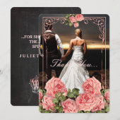 Tableau noir vintage - Carte de remerciements (Devant / Derrière)