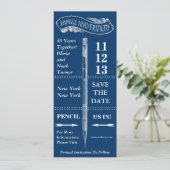 Tableau noir vintage save the date anniversaire (Debout devant)