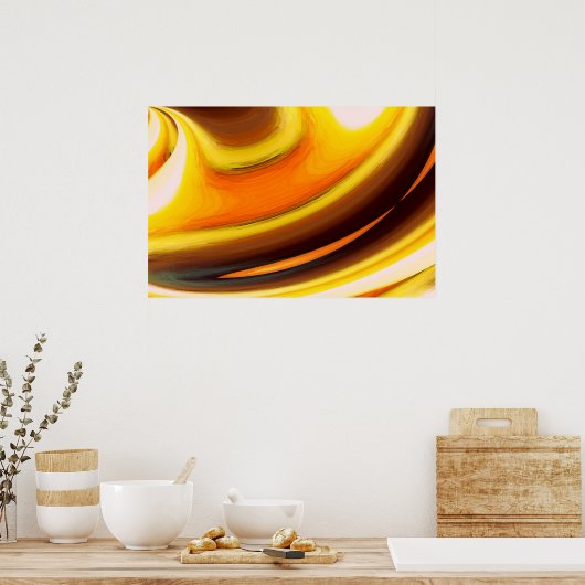 Tableau numérique de l'ordinateur Poster Abstrait (Cuisine)