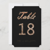 Tableau Numéro 18 Carte d'escorte élégante en or n (Devant)