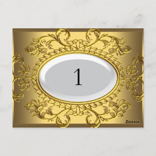 Tableau Numéro Cartes Royal White Gold (Dos)