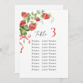 Tableau Numéro de table de fraises tendance Tablea (Devant / Derrière)