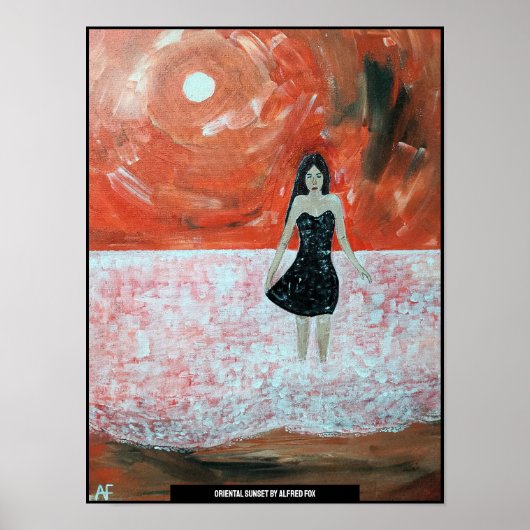 Tableau Oriental Sunset par Alfred Fox (Devant)