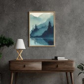 Tableau Paysage Ensemble de 3 Mur Art l Bleu Vert