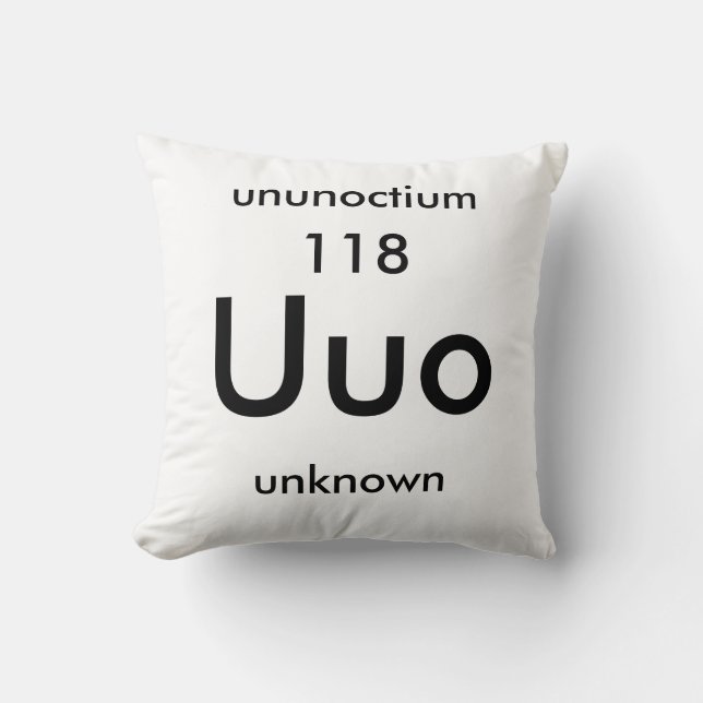 Tableau périodique 118 Coussin Ununoctium (Recto)
