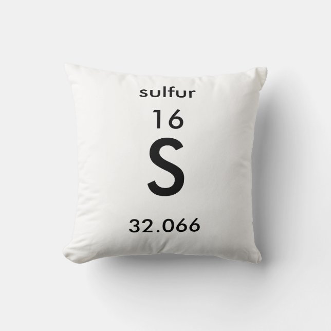 Tableau périodique 16 Coussin de soufre (Recto)