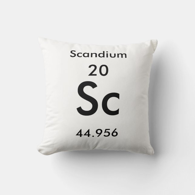 Tableau périodique 21 Coussin Scandium (Recto)