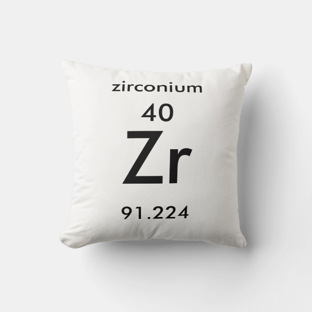 Tableau périodique 40 Coussin de zirconium (Recto)