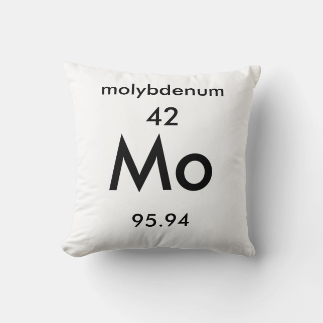 Tableau périodique 42 Coussin de molybdène (Recto)
