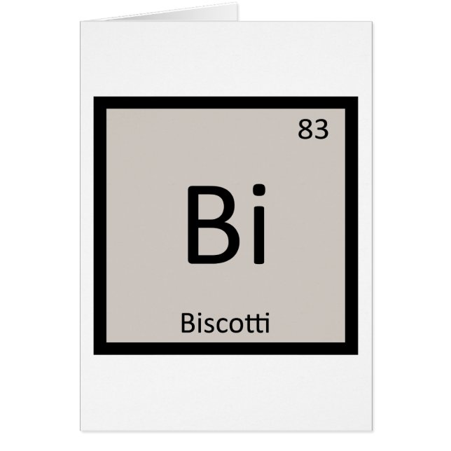 Tableau périodique de la chimie des biscuits Bisco (Devant)