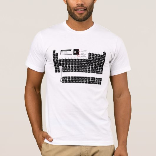 Tableau périodique de T-shirt d'éléments (Devant)