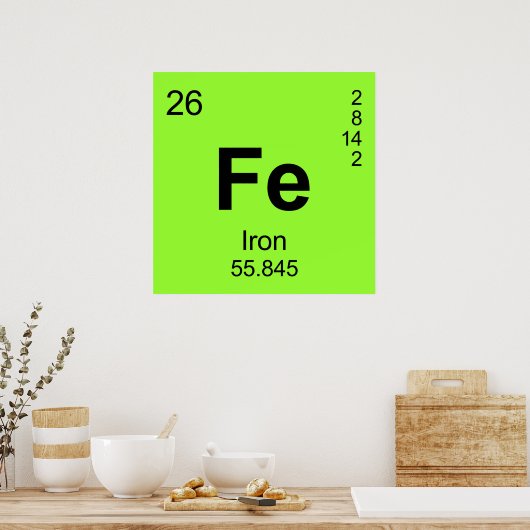 Tableau périodique des éléments (fer) (Cuisine)