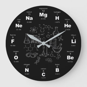 Tableau périodique des éléments Horloge murale, Ch