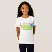 Tableau périodique des éléments t-shirt de filles  (Devant entier)