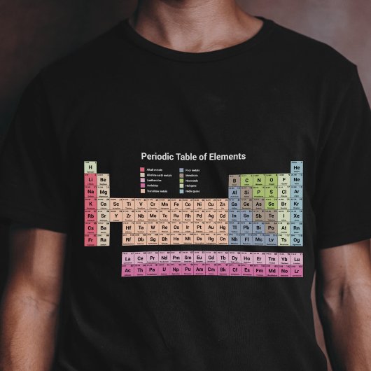 Tableau périodique des éléments T-shirt Noir