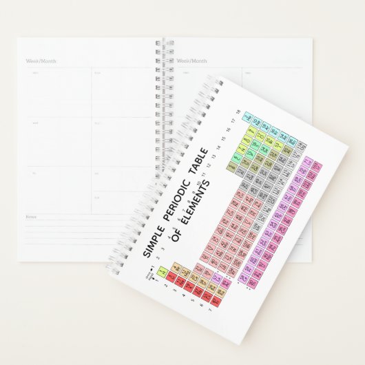 Tableau périodique simple Tableau d'éléments blanc (Devant avec enveloppe)