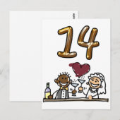 Tableau personnalisé Numéro 14 Cartes postales (Devant / Derrière)