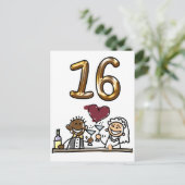 Tableau personnalisé Numéro 16 Cartes postales (Debout devant)