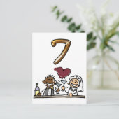 Tableau personnalisé Numéro 7 Cartes postales (Debout devant)