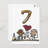 Tableau personnalisé Numéro 7 Cartes postales (Devant / Derrière)