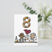 Tableau personnalisé Numéro 8 Cartes postales (Debout devant)