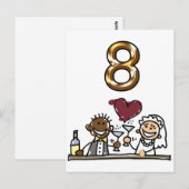 Tableau personnalisé Numéro 8 Cartes postales (Devant / Derrière)