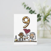 Tableau personnalisé Numéro 9 Cartes postales (Debout devant)