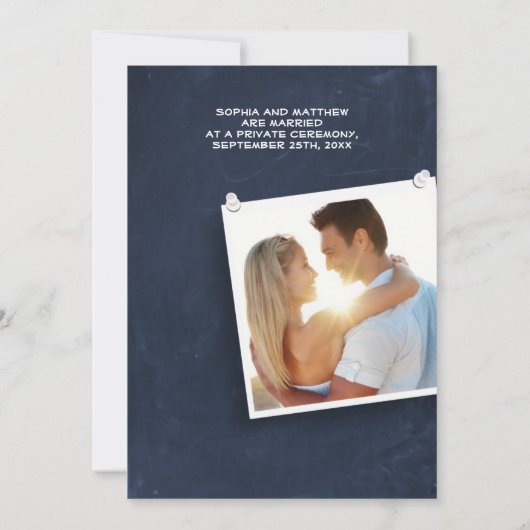 Tableau | Photo | Invitation de réception de maria (Dos)