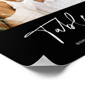 Tableau photo minimaliste moderne NOIR Numéro 8x10 (Coin)