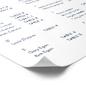 TABLEAU PLAN DE SIÈGE GRAPHIQUE Aquarelle bleu mod (Coin)