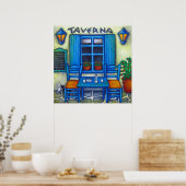 Tableau pour deux en Grèce par impression Lisa Lor (Cuisine)