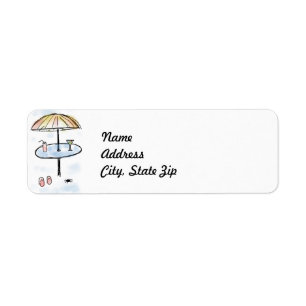 Tableau pour deux étiquettes d'adresse de retour