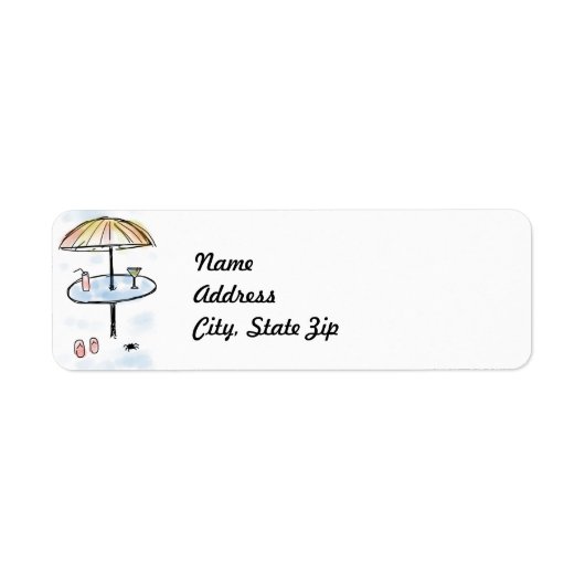 Tableau pour deux étiquettes d'adresse de retour (Devant)