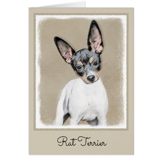 Tableau Rat Terrier - Cute Original Chien Art (Devant)
