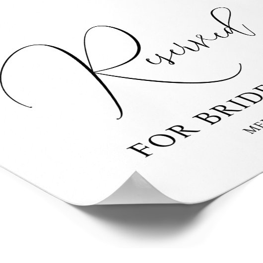 Tableau réservé Affiche des signes Mariages imprim (Coin)