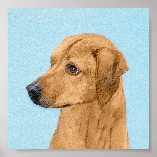 Tableau Rhodesian Ridgeback - Art Chien original (Devant)