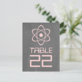 Tableau rose atomique Numéro de table Carte postal (Debout devant)