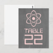 Tableau rose atomique Numéro de table Carte postal (Devant / Derrière)