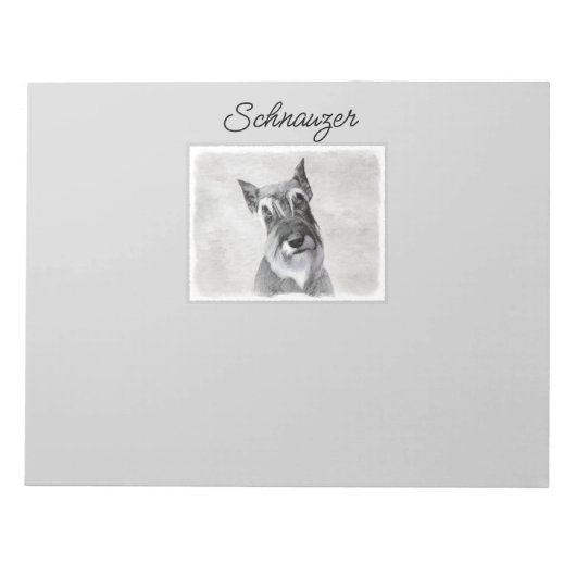 Tableau Schnauzer (géant) - Bloc-notes d'art pour (Devant)