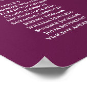 Tableau simple 8 Cassis Mariage violet (Coin)