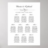 Tableau simple en noir et blanc des Mariages (Devant)