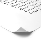 Tableau simple et élégant pour 12 tables (Coin)