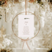 Tableau simple Rustique Floral Numéro de table Siè