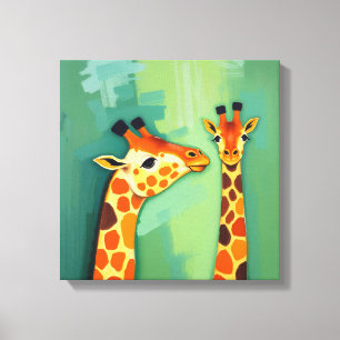 Tableau sur toile de girafe