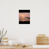 Tableau sur toile Golden Sunset Dolphins Beach | C (Cuisine)
