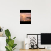 Tableau sur toile Golden Sunset Dolphins Beach | C (Bureau à domicile)