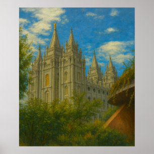 Tableau Temple de Salt Lake #2™ Poster LDS